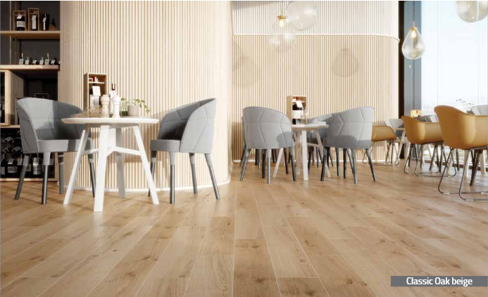 Gres imitujący kamień naturalny – luksusowy salon bez kosztów utrzymania.